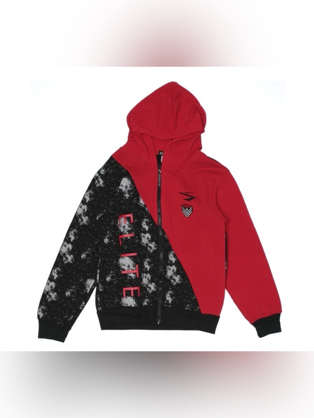 S10PE Red & Black 'Elite' Kids Zip-Up Hoodie
